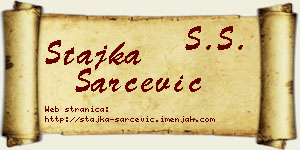 Stajka Šarčević vizit kartica